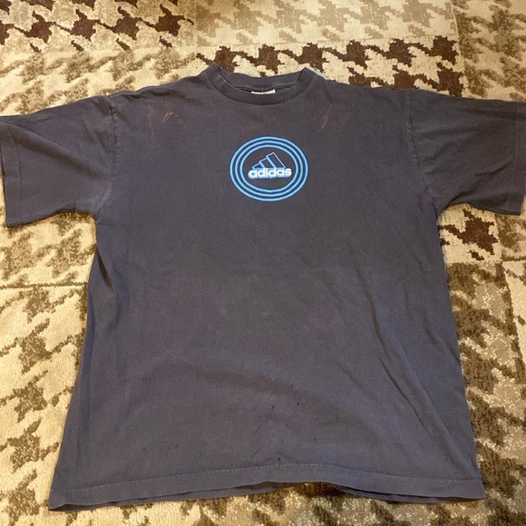 Adidas Retro T Shirt -some bleach stains - Picture 1 of 2